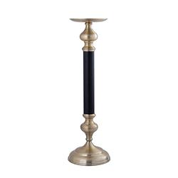 Foto van Ptmd ixen champagne casted alu candle holder l