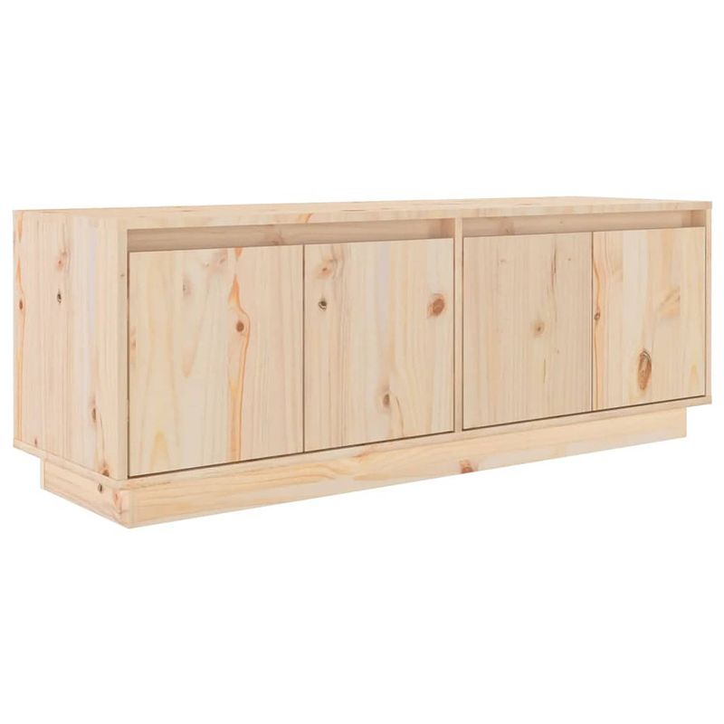 Foto van The living store tv-meubel - trendy en praktisch - stevig meubel - afmeting- 110 x 34 x 40 cm - materiaal- massief