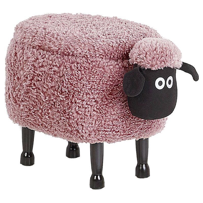 Foto van Beliani sheep - hocker-roze-polyester