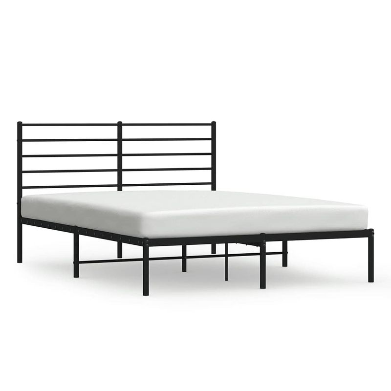 Foto van The living store bedframe klassiek - robuust metalen constructie - metalen latten - extra opbergruimte - comfortabele