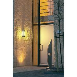 Foto van Slv meridian 230044 buitenlamp (wand) spaarlamp, led e27 20 w zilver-grijs