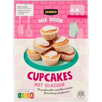 Foto van Jumbo mix voor cup cakes met glazuur 380g