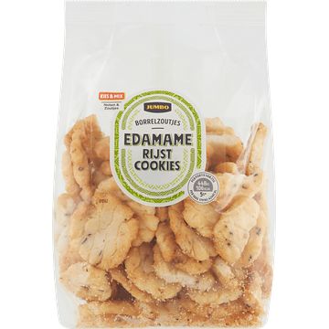 Foto van Jumbo borrelzoutjes edamame rijstcookies 170g