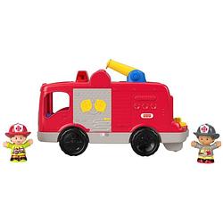 Foto van Fisher-price bouwset brandweerwagen little people rood 3-delig