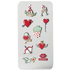 Foto van Celly 3d-stickers elektronica hearts 10 stuks