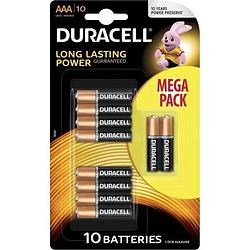 Foto van 10 stuks - duracell mega pack lr03 / aaa / r03 / mn 2400 1.5v alkaline batterij