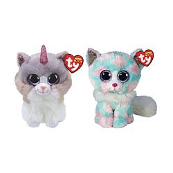 Foto van Ty - knuffel - beanie boo's - asher cat & opal cat