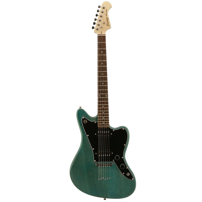 Foto van Fazley outlaw series maverick basic hh blue elektrische gitaar met gigbag