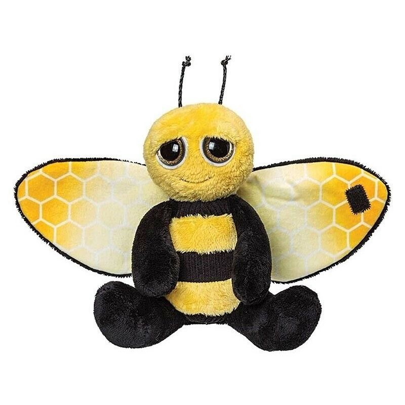 Foto van Pluche gele met zwarte bij knuffel 18 cm - bijen insecten knuffels - speelgoed voor kinderen