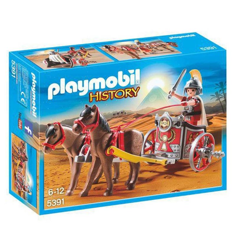 Foto van Playmobil history romeinse strijdwagen met tribuun 5391