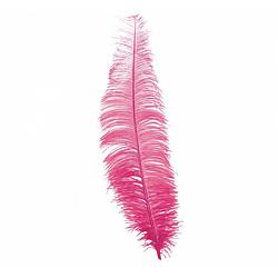Foto van Fiestas guirca hoofdband struisvogel veren 40 cm roze