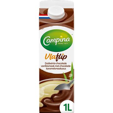 Foto van Campina vlaflip chocoladevanille 1l bij jumbo