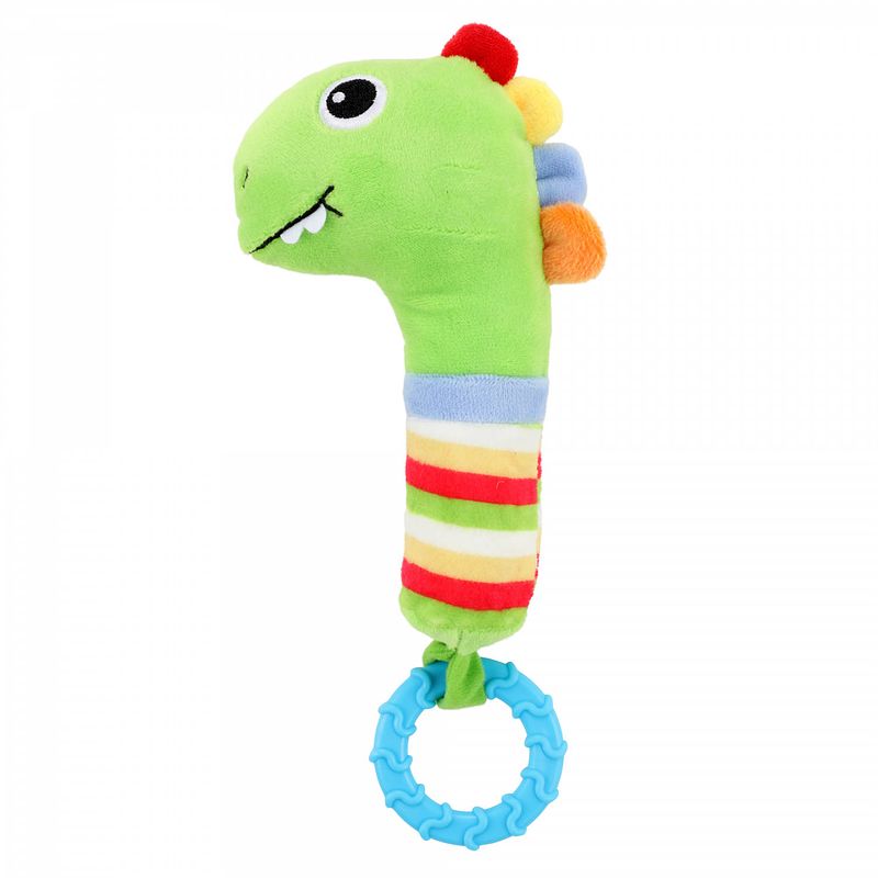 Foto van Toi-toys knuffeldoekje dino junior 30 cm pluche groen