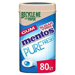 Foto van Mentos gum kauwgom pure fresh freshmint 80 stuks kartonnen pot bij jumbo