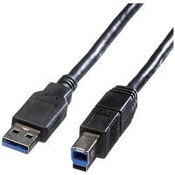 Foto van Roline usb-kabel usb 3.2 gen1 (usb 3.0 / usb 3.1 gen1) usb-a stekker, usb-b stekker 3.00 m zwart afgeschermd 11.02.8871