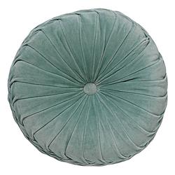 Foto van Dutch decor kaja - sierkussen rond velvet jadeite 40 cm - groen - groen