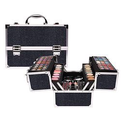 Foto van Casuelle xxl make-up koffer zwart glitter 87-delig