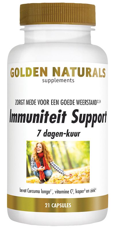 Foto van Golden naturals immuniteit support 7-dagen kuur capsules