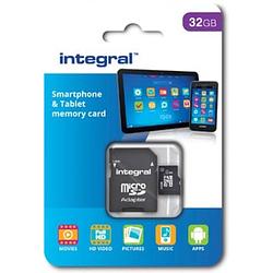 Foto van Integral microsdhc geheugenkaart voor smartphones en tablets, klasse 10, 32 gb