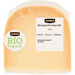 Foto van Jumbo biologische kaas 50+ oud stuk ca. 450g aanbieding bij jumbo | per verpakking m.u.v. portieverpakking