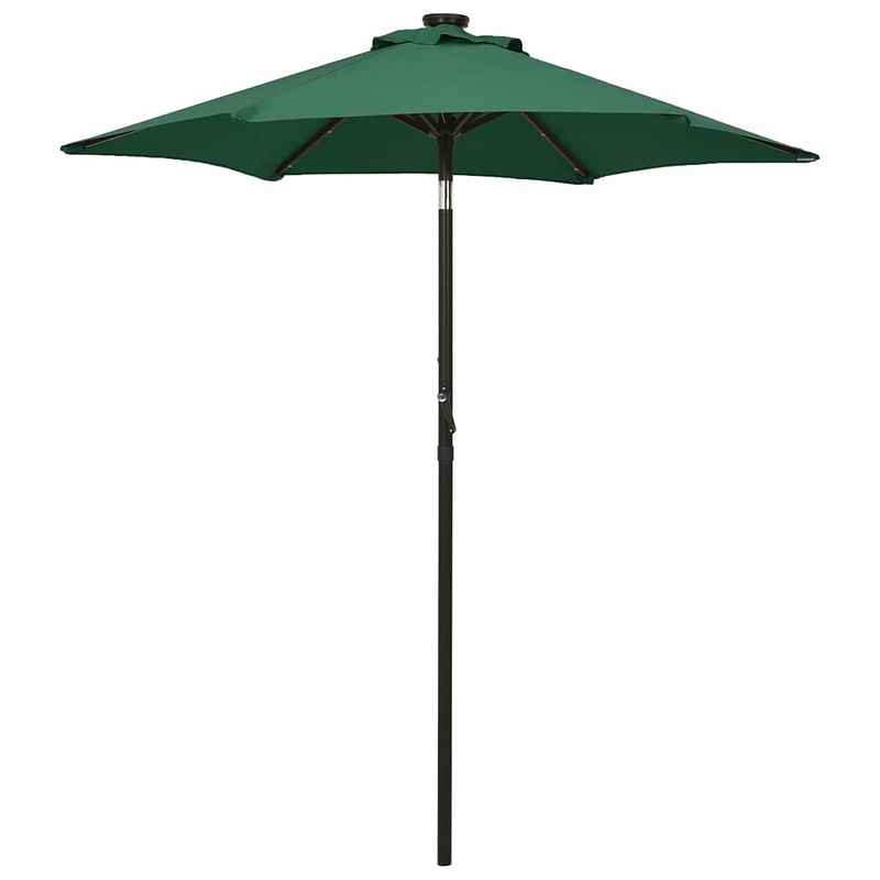 Foto van Vidaxl parasol met led-verlichting 200x211 cm aluminium groen