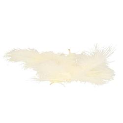 Foto van Santex hobby knutsel veren - 20x - creme wita -a 7 cm - sierveren - decoratie - hobbydecoratieobject