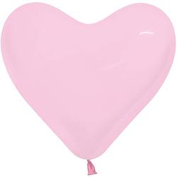 Foto van Tib hart-ballonnen 25 cm latex roze 12 stuks