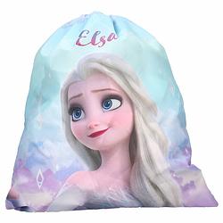 Foto van Disney frozen gymtas/rugzak/rugtas voor kinderen - blauw/roze - polyester - 44 x 37 cm - gymtasje - zwemtasje