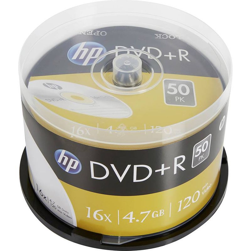 Foto van Hp dre00026 dvd+r disc 4.7 gb 50 stuk(s) spindel