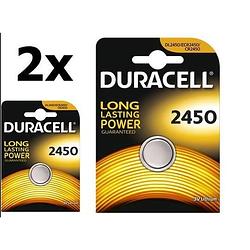 Foto van 2 stuks duracell cr2450 3v lithium knoopcelbatterij