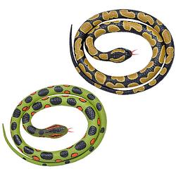 Foto van Setje van 2x rubberen nep/namaak slangen van 117 cm - speelfiguren