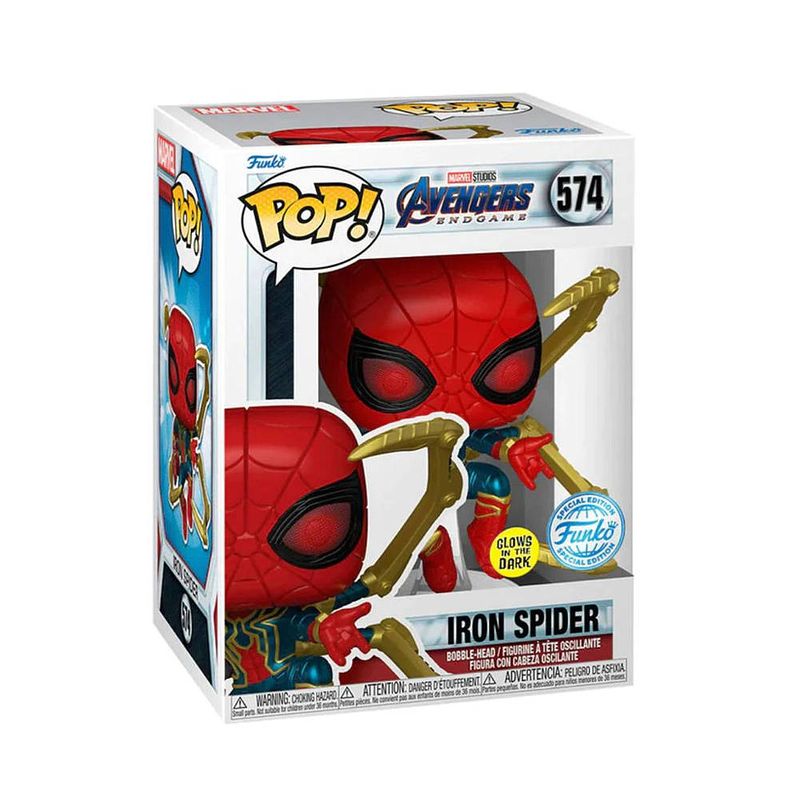 Foto van Funko pop! figuur marvel avengers endgame iron spider with gauntlet