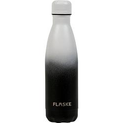 Foto van Flaske - bottle - 500ml/zwart/dubbelwandig roestvrij staal/0