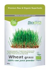 Foto van Biotona wheat grass 100% raw powder