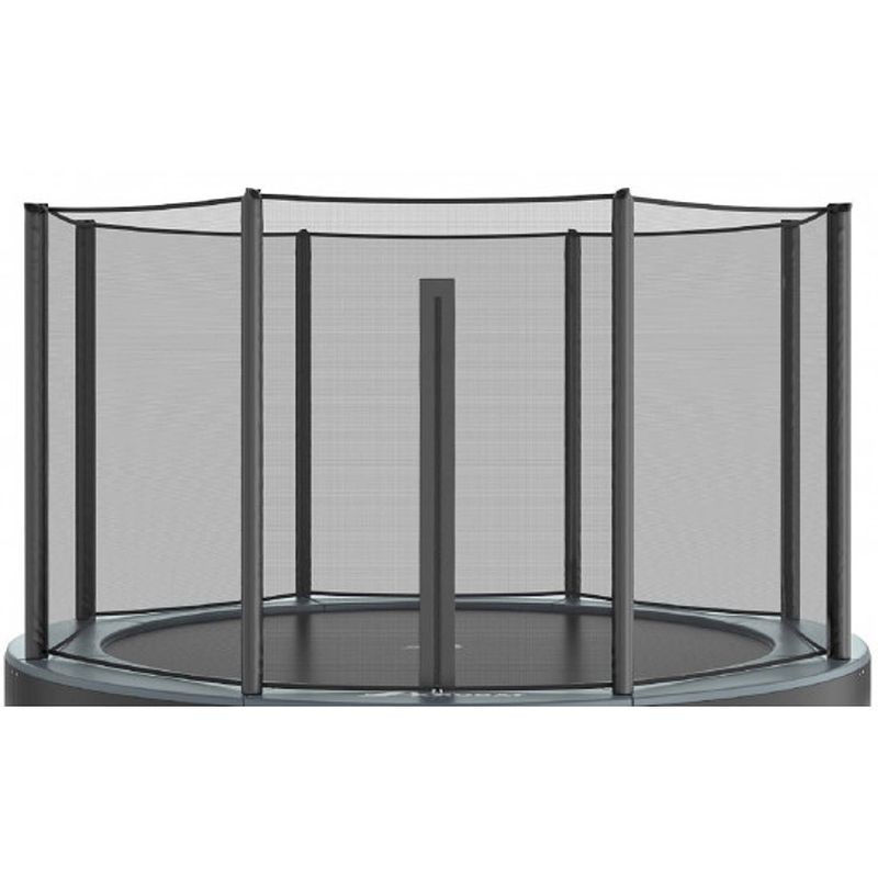 Foto van Akrobat trampoline veiligheidsnet - geschikt voor primus en orbit - 430 cm - rond - set volledig - zwart