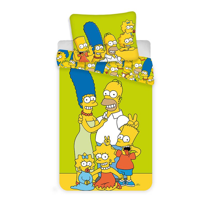 Foto van The simpsons dekbedovertrek family - eenpersoons - 140 x 200 cm - katoen