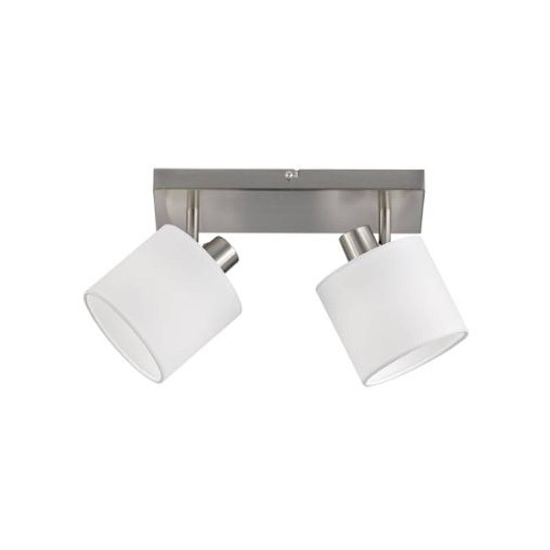 Foto van Trio plafondlamp tommy 28 x 17 x 19 cm 2x e14 nikkel 28w zilver