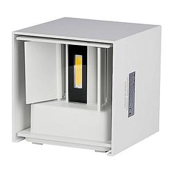 Foto van V-tac vt-759-w witte led wandlamp - vierkant - bridgelux - ip65 - 6w - 660 lumen - 4000k