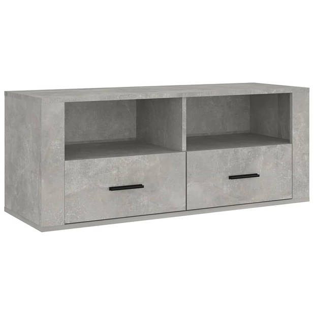 Foto van Vidaxl tv-meubel 100x35x40 cm bewerkt hout betongrijs