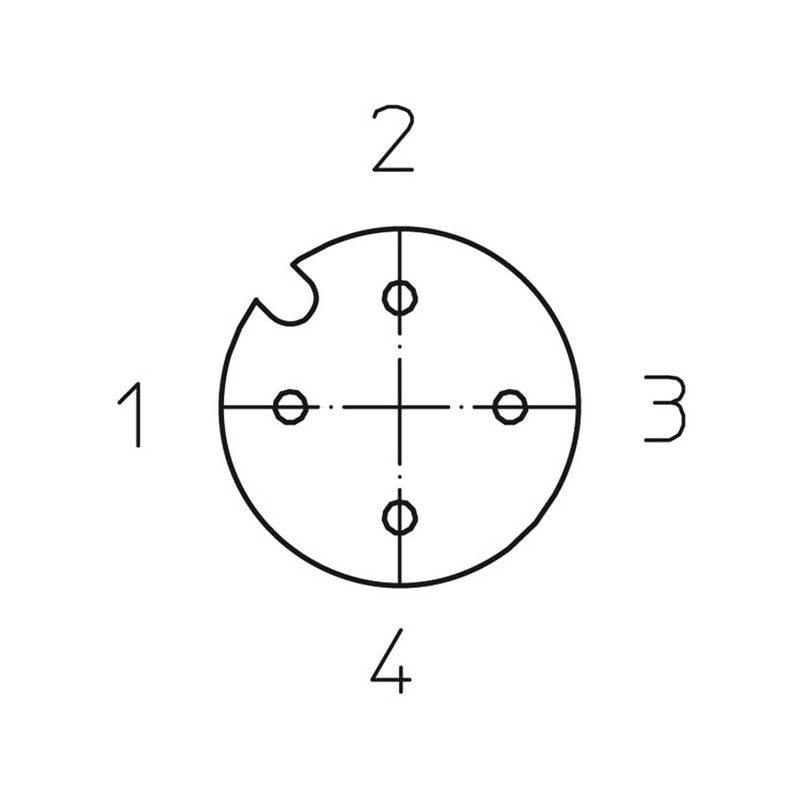 Foto van Lutronic 1073 sensor/actuator connector, geassembleerd m12 aantal polen: 4 koppeling, haaks 5.00 m 1 stuk(s)