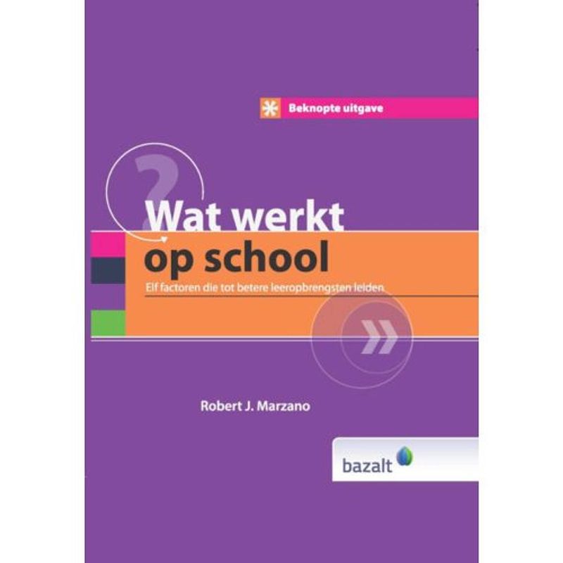 Foto van Wat werkt op school - beknopte uitgave