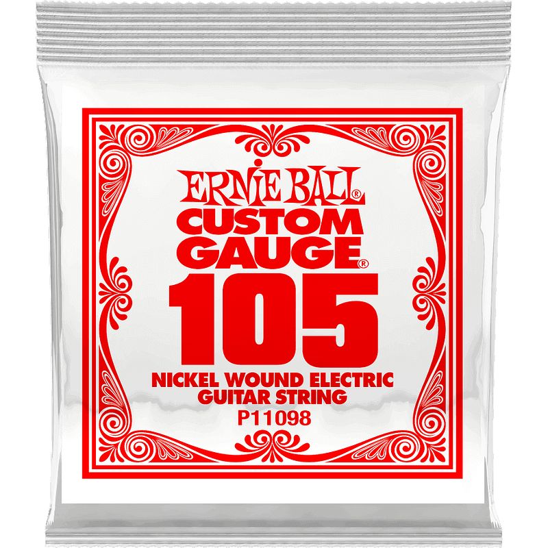 Foto van Ernie ball 11098 .105 extra long nickel wound losse snaar voor elektrische gitaar