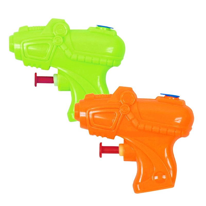 Foto van Boland waterpistool junior groen/oranje 12 cm 2 stuks