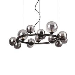 Foto van Ideal lux - perlage - hanglamp - metaal - g9 - zwart