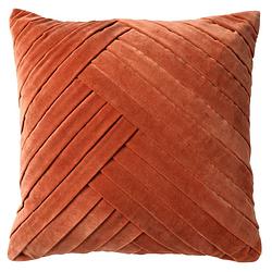 Foto van Dutch decor gidi - kussenhoes velvet potters clay 45x45 cm - oranje - rood, oranje