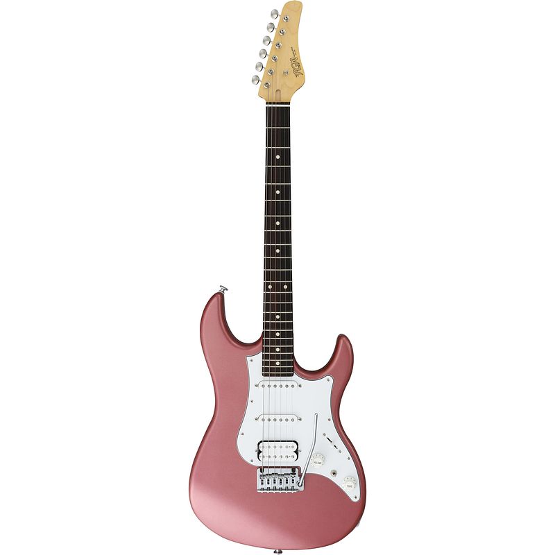 Foto van Fgn guitars j-standard odyssey traditional burgundy mist elektrische gitaar met gigbag