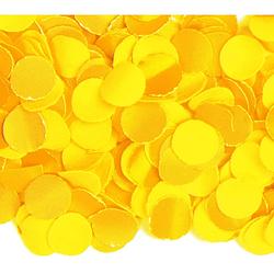 Foto van 3x zakjes van 100 gram party confetti kleur geel - confetti