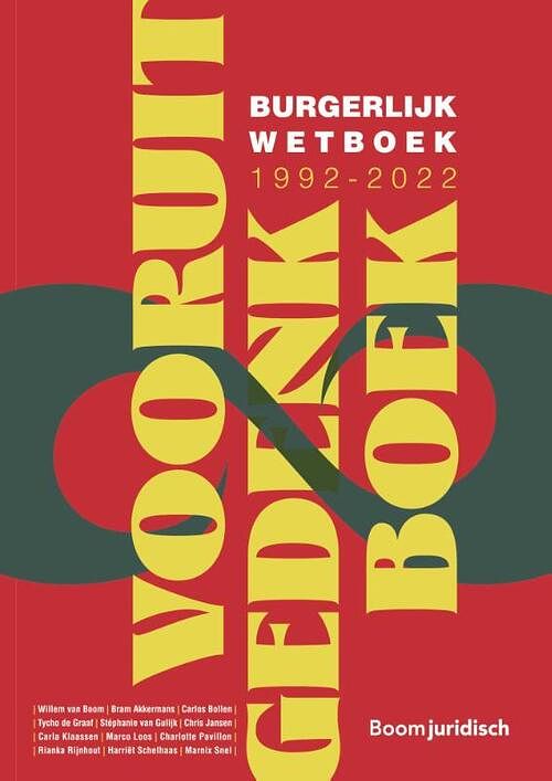 Foto van Vooruitgedenkboek burgerlijk wetboek 1992-2022 - paperback (9789462127906)