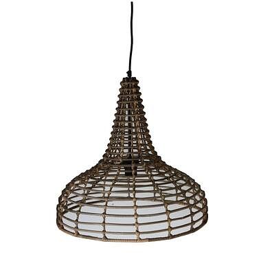 Foto van Hsm collection hanglamp - rotan - naturel - 50x48 cm - leen bakker