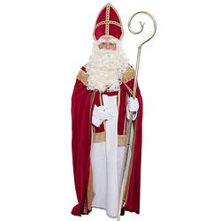 Foto van Sinterklaas kostuum luxe katoenfluweel met mijter voor volwassenen - carnavalskostuums